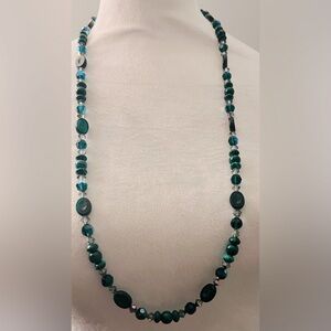 Green and Black Necklace and Bracelet Set by Jewelry by TFC